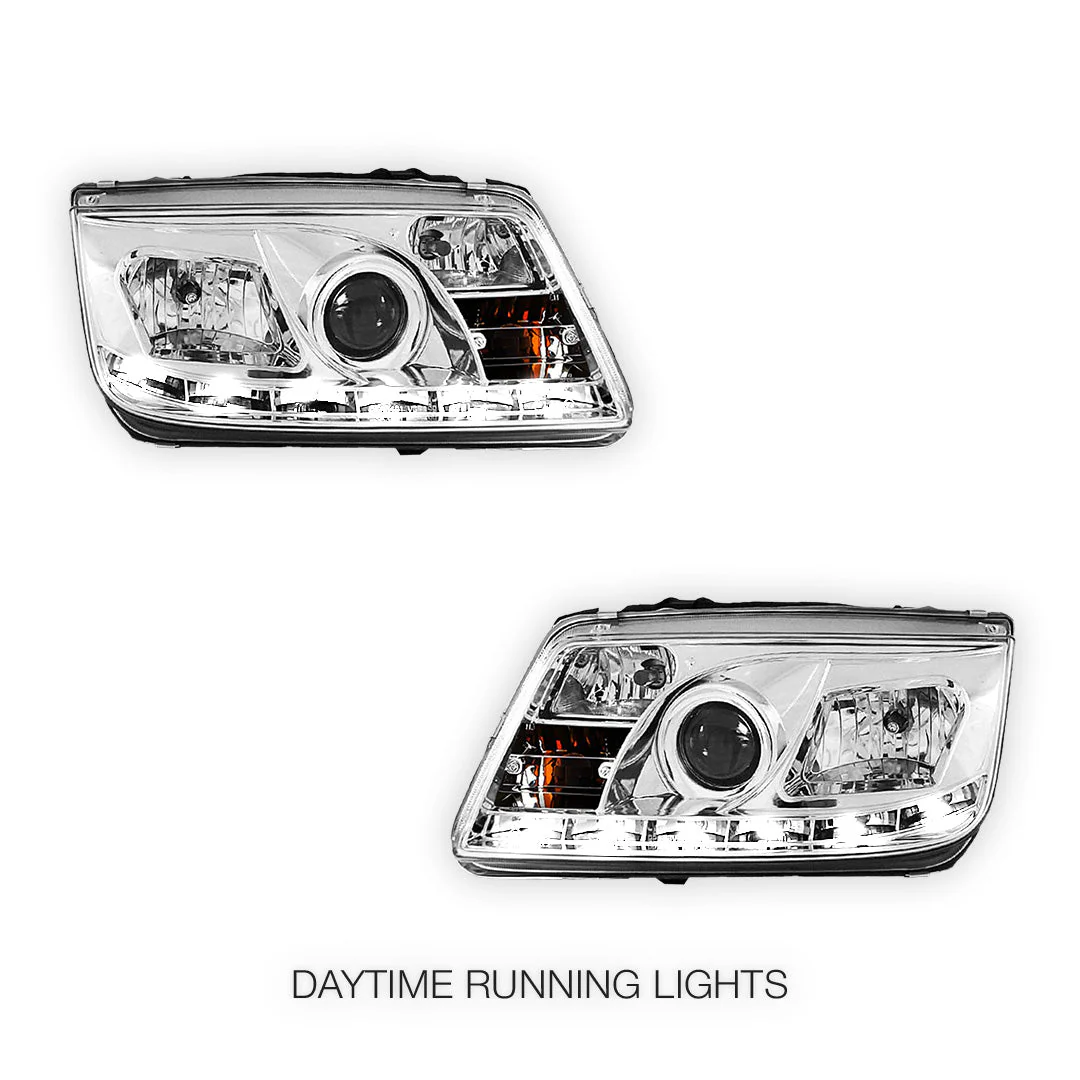 Volkswagen Bora 1J (1998 - 2004) LED DRL Projector Headlights LH + RH - Image 8
