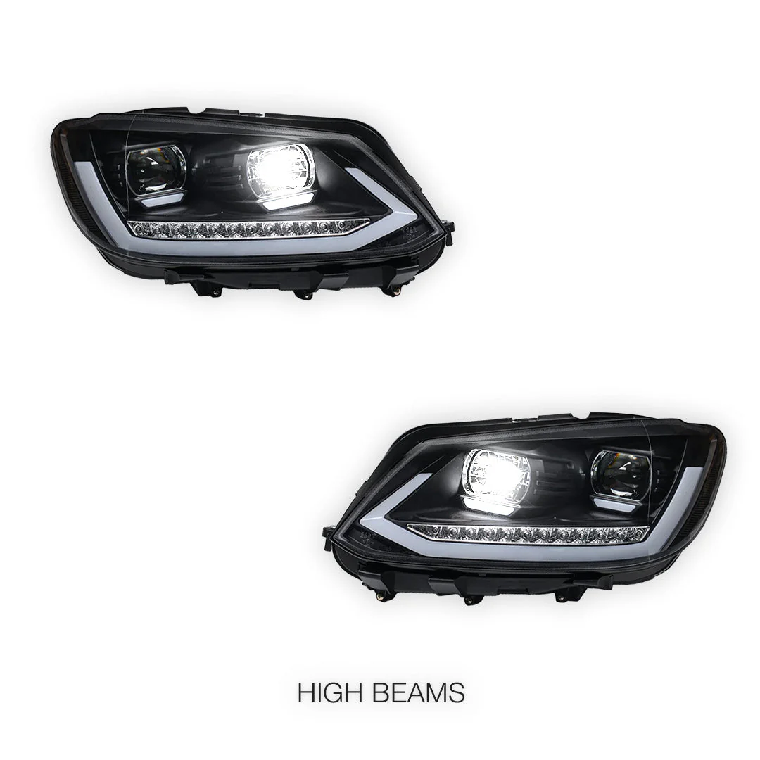 Volkswagen Caddy 2K (2011 - 2015) LED DRL Projector Headlights LH + RH - Image 5