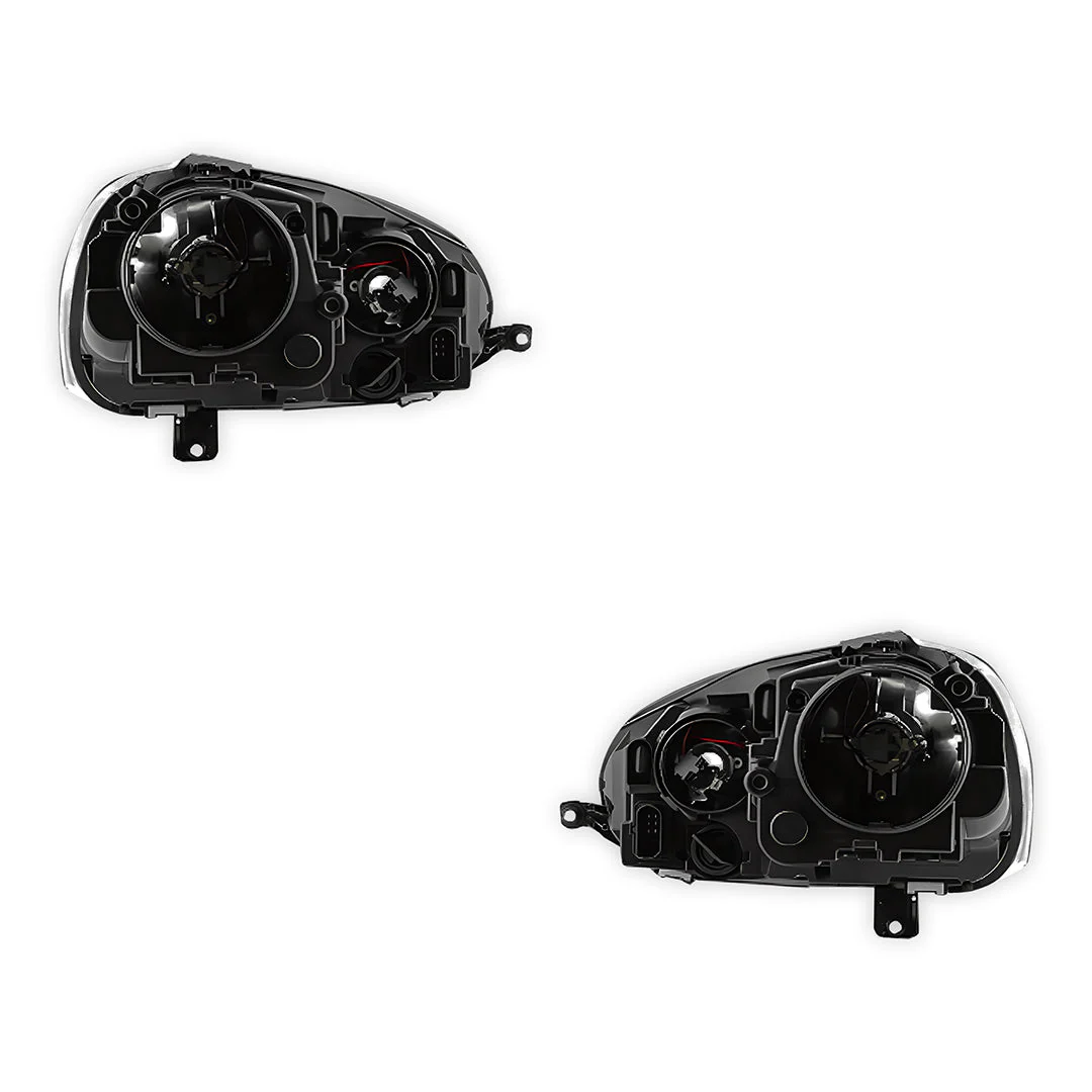 Volkswagen Golf MK5 (2004 - 2009) Black OEM Style Headlights LH + RH - Image 3
