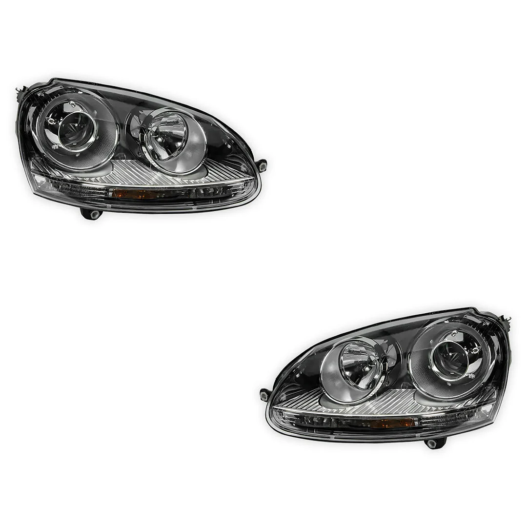Volkswagen Golf MK5 (2005 - 2009) Grey Xenon HID Headlights LH + RH - Image 2