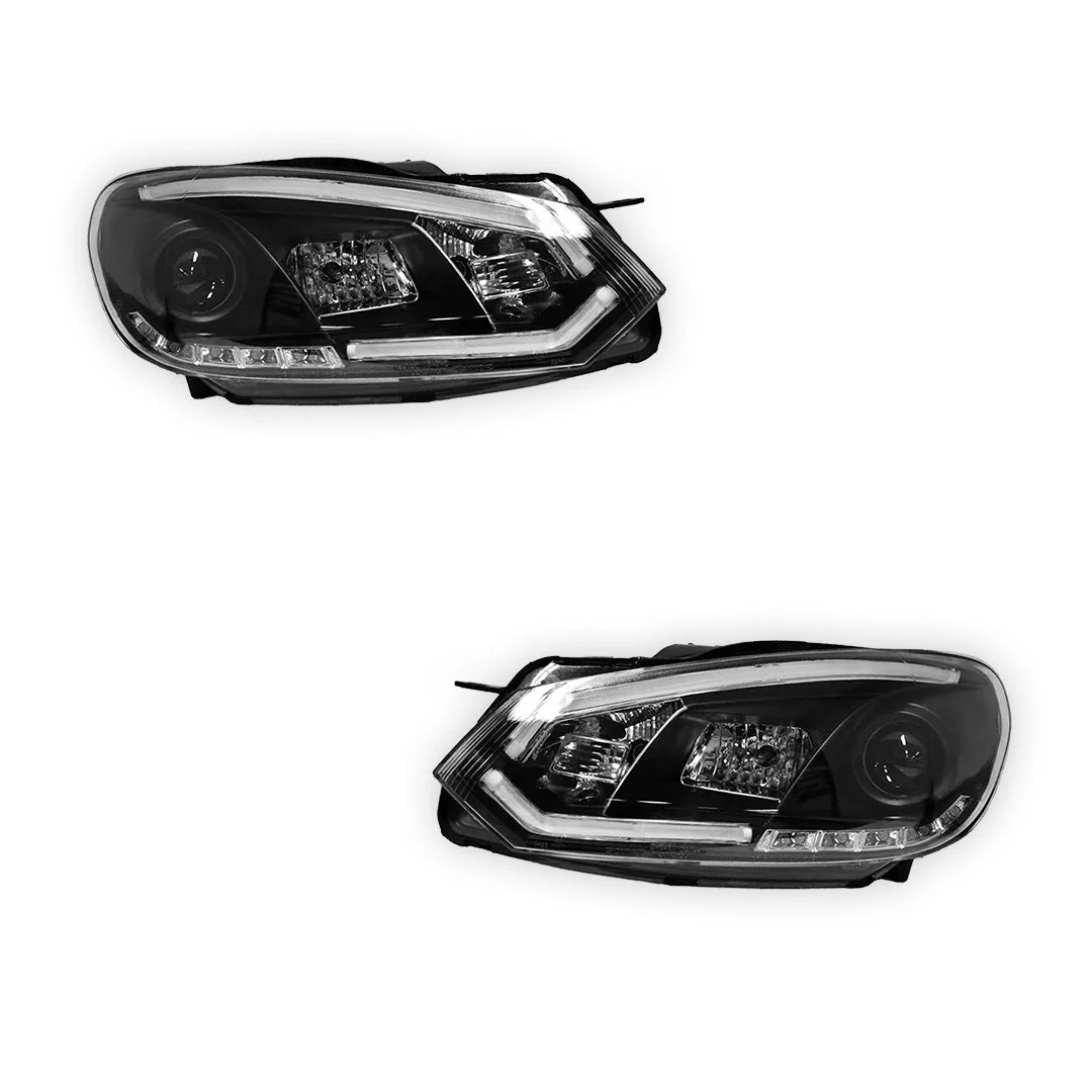 Volkswagen Golf MK6 (2009- 2013) 3D Stripe Bar LED DRL Projector Headlights LH + RH - Image 6