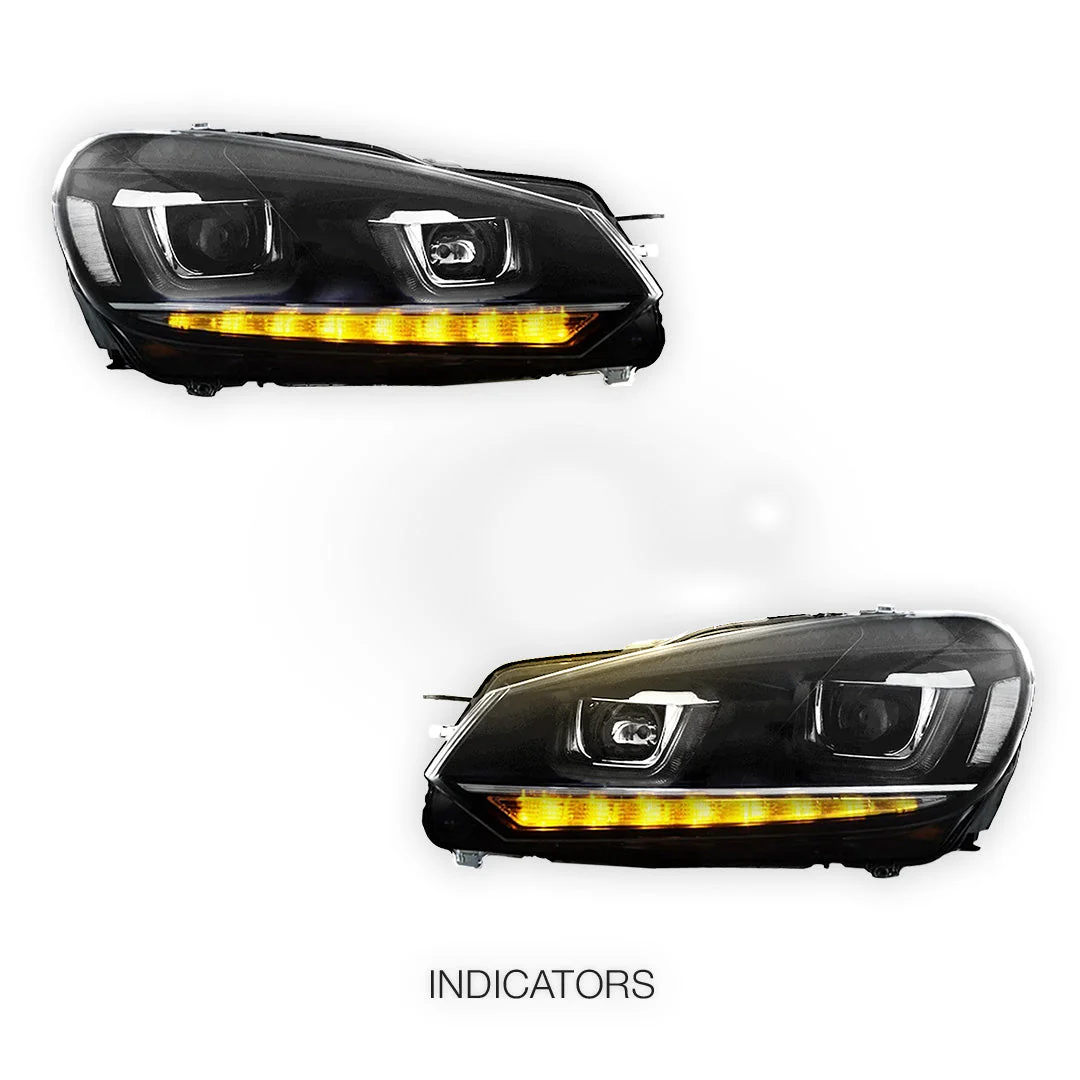 Volkswagen Golf MK6 (2010 - 2014) LED Headlights Halo DRL  LH + RH - Image 3
