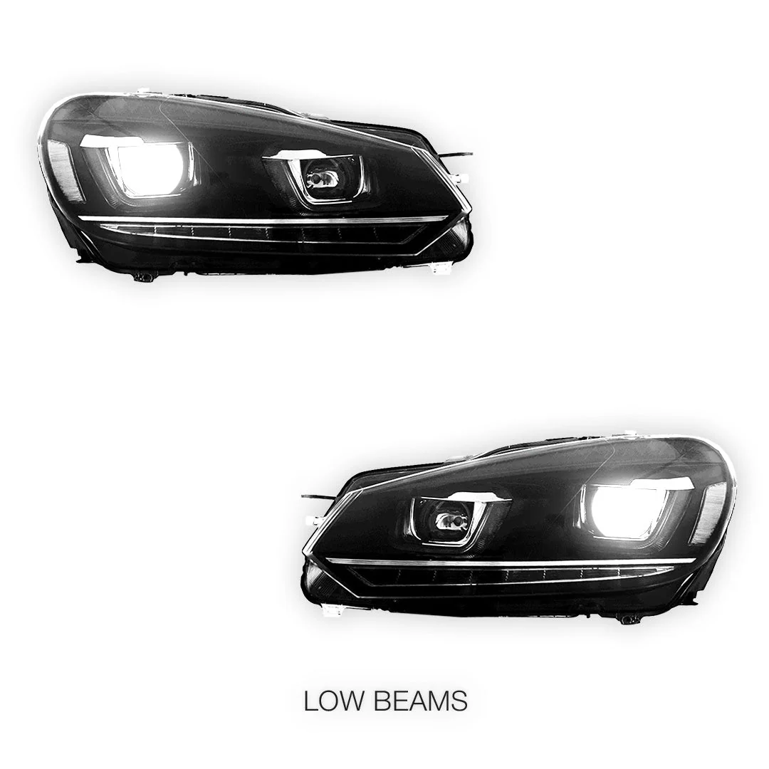 Volkswagen Golf MK6 (2010 - 2014) LED Headlights Halo DRL  LH + RH - Image 4