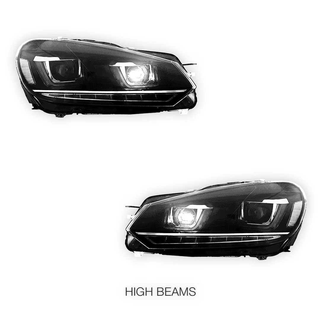 Volkswagen Golf MK6 (2010 - 2014) LED Headlights Halo DRL  LH + RH - Image 5