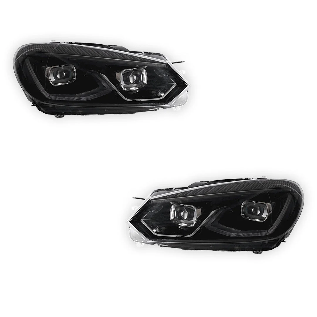 Volkswagen Golf MK6 (2008 - 2013) LED Headlights Halo DRL LH + RH - Image 6