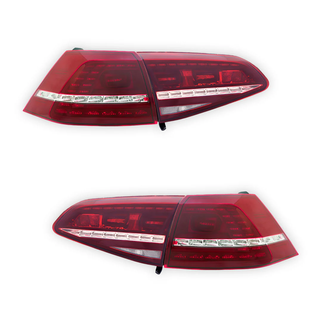 Volkswagen Golf MK7 (2012 - 2017) R Style Sequential LED Tail Lights LH + RH - Image 6