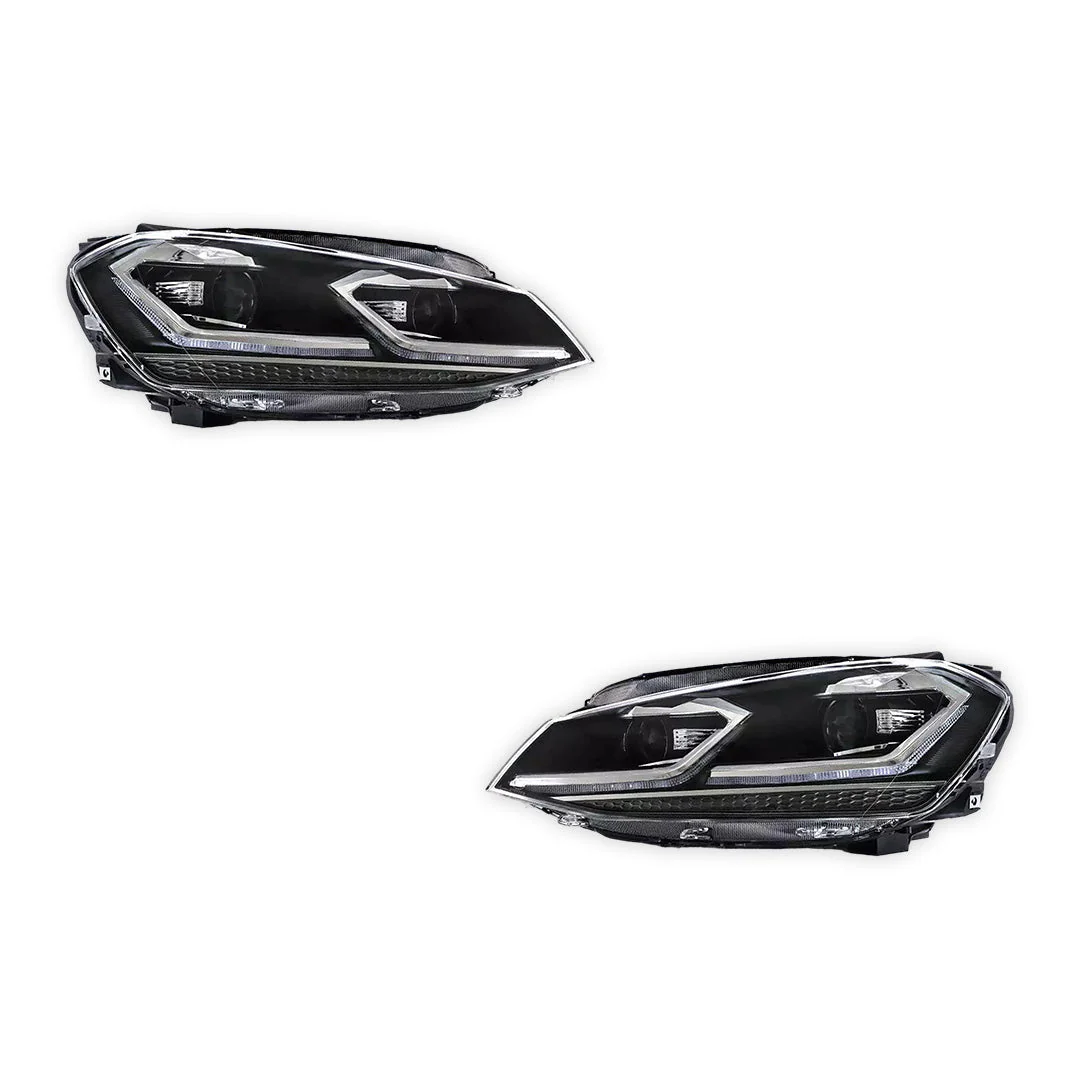 Volkswagen Golf VII MK7 (2013 - 2018) Dual Beam Projector Sequential Headlights LH + RH - Image 6