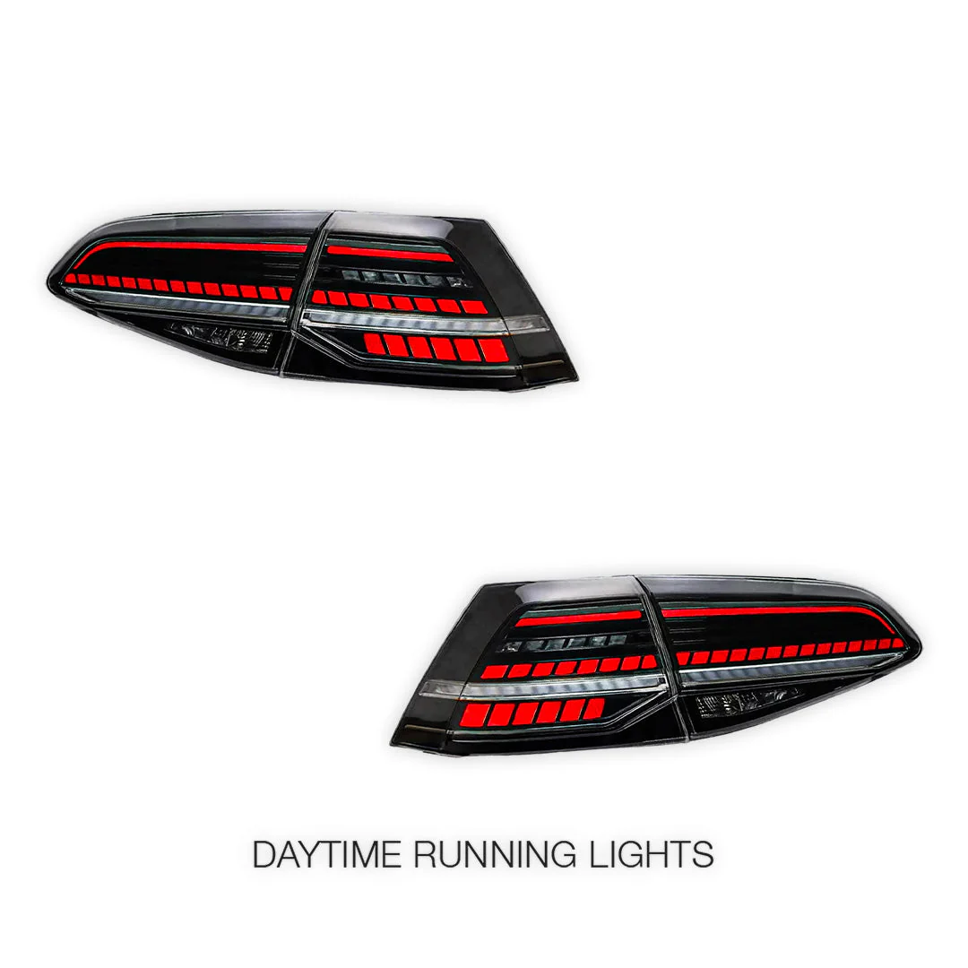 Volkswagen Golf VII MK7 (2013 - 2018) Sequential Smoked Tail Lights LH + RH - Image 2