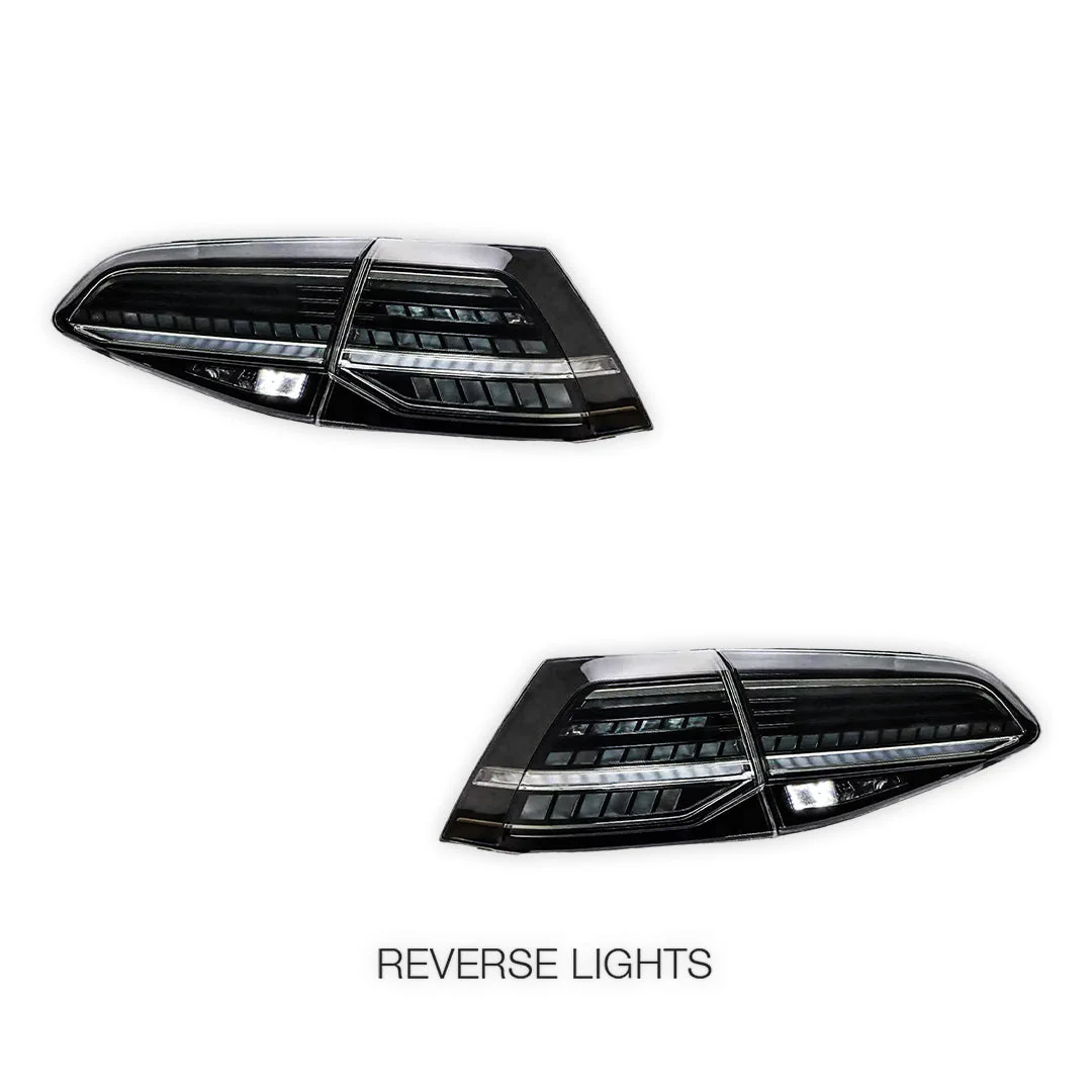 Volkswagen Golf VII MK7 (2013 - 2018) Sequential Smoked Tail Lights LH + RH - Image 4