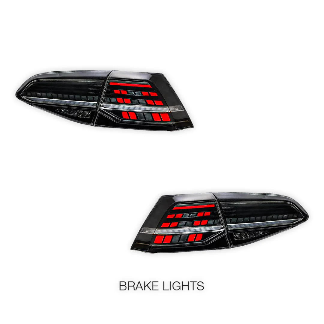 Volkswagen Golf VII MK7 (2013 - 2018) Sequential Smoked Tail Lights LH + RH - Image 5