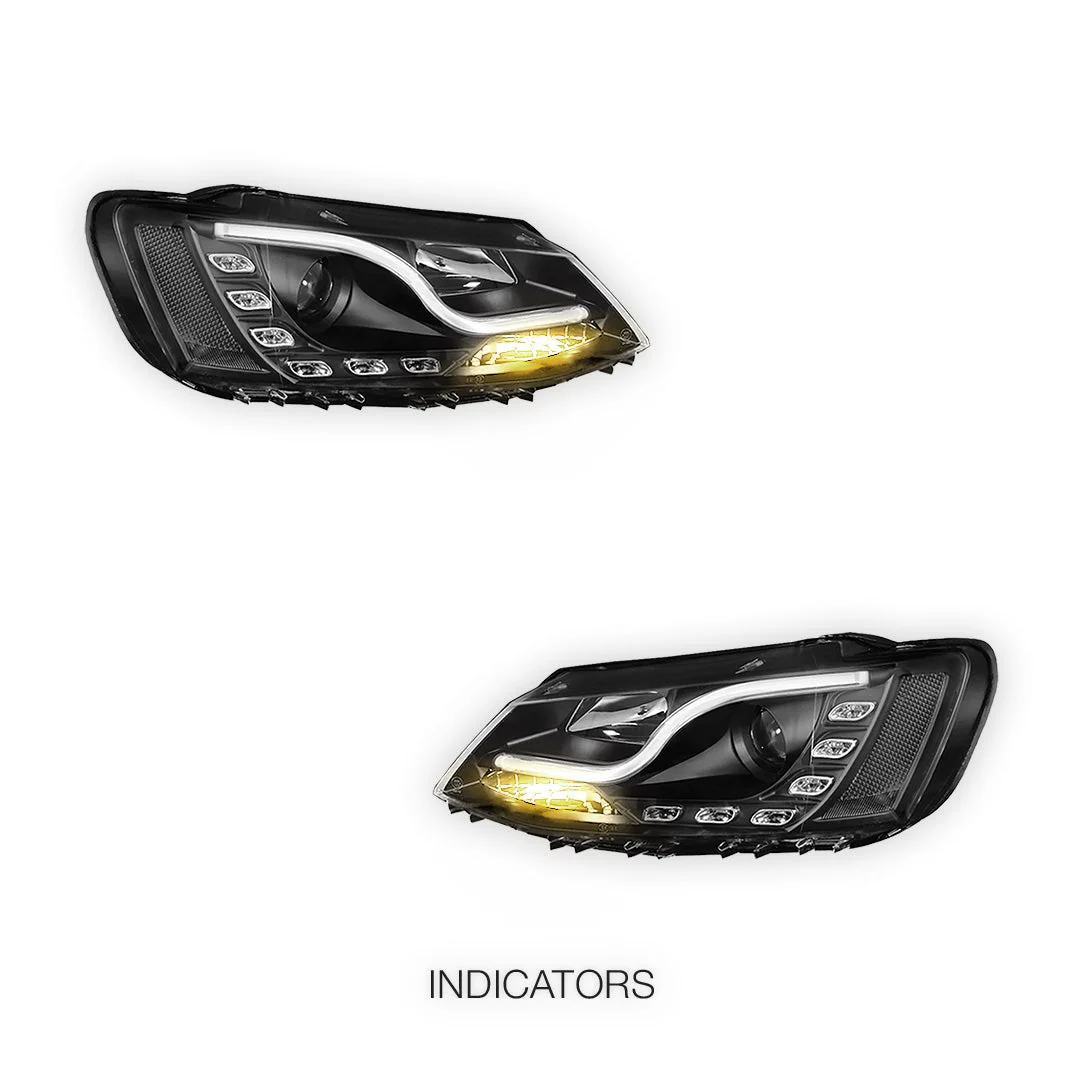 Volkswagen Jetta 1B (2011 - 2017) 3D LED DRL Projector Headlights LH + RH - Image 3