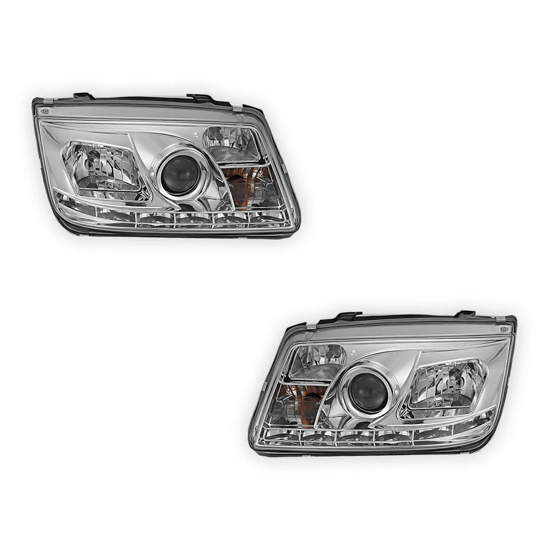 Volkswagen Jetta 1J (1998 - 2004) LED DRL Projector Headlights LH + RH - Image 12