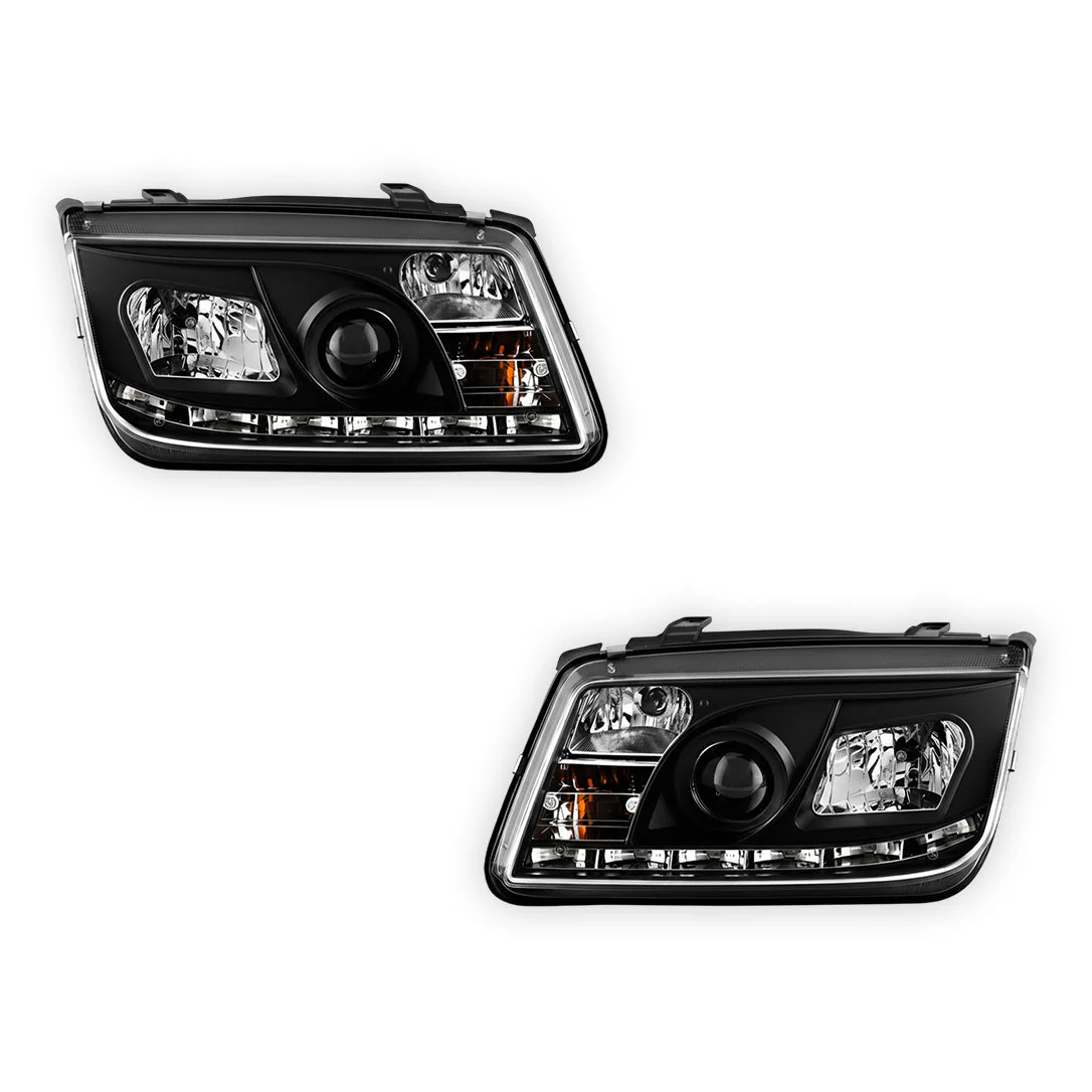 Volkswagen Jetta 1J (1998 - 2004) LED DRL Projector Headlights LH + RH - Image 7