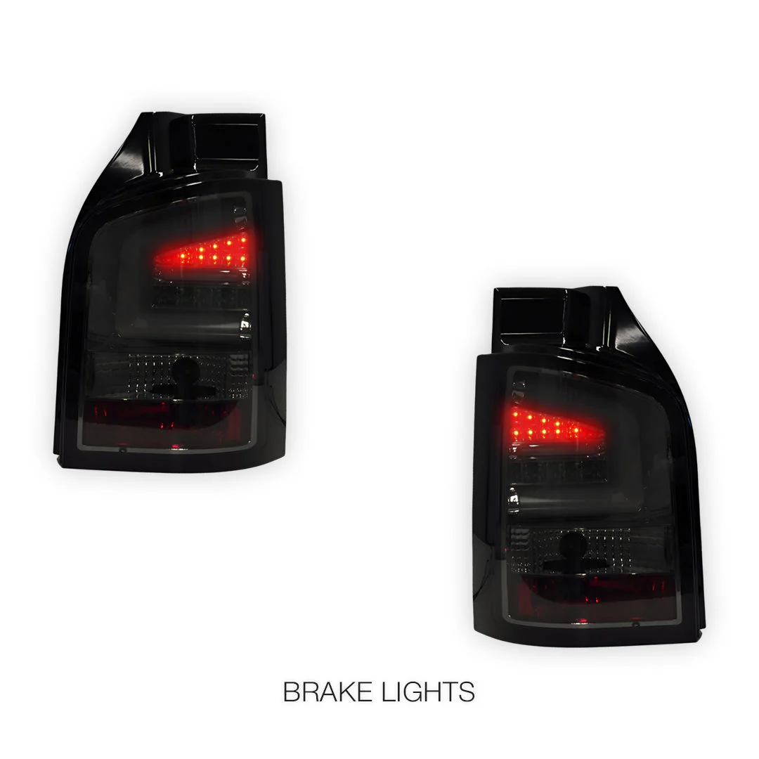 Volkswagen Multivan T5 (2010 - 2015) Smoked Black LED Tail Lights LH + RH - Image 3