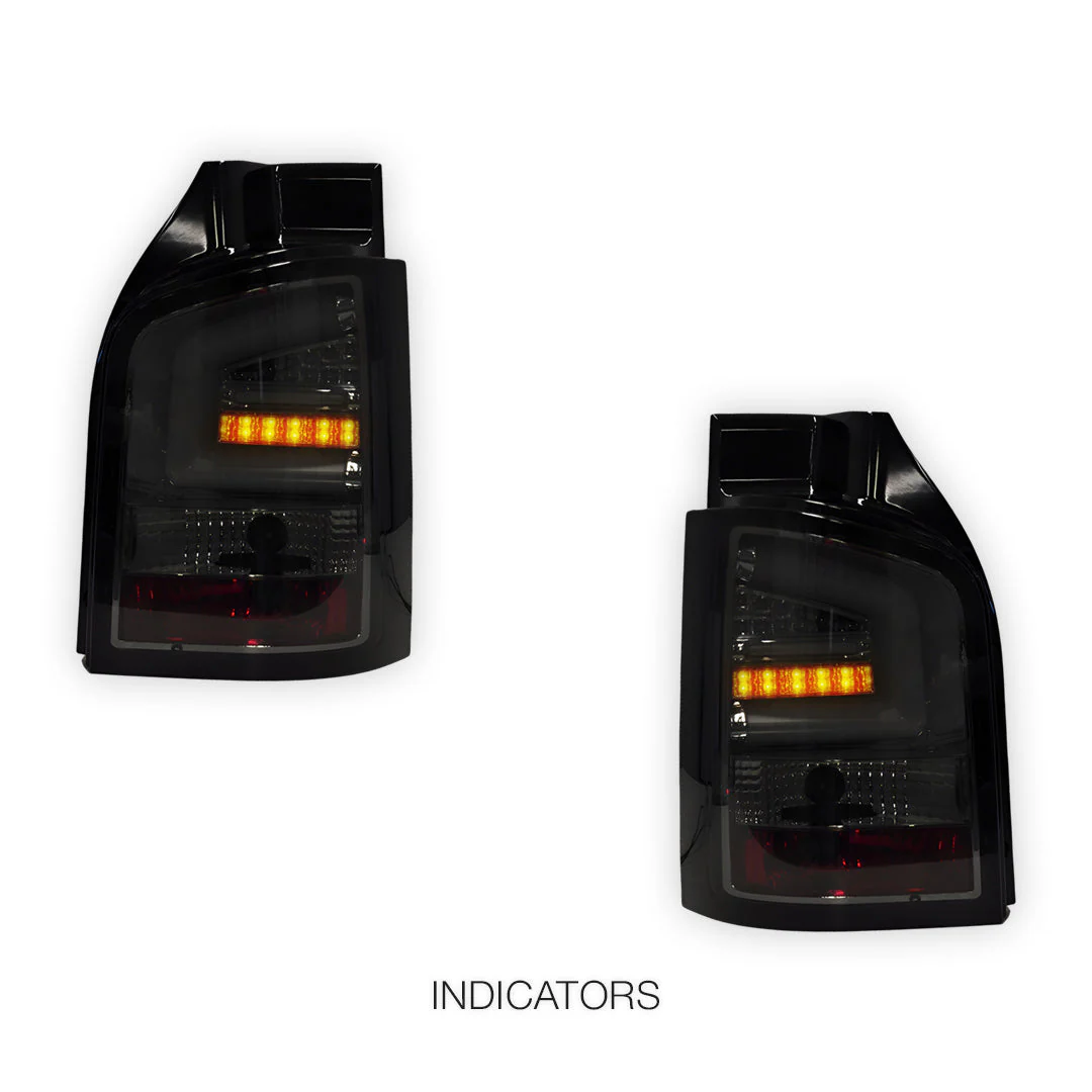 Volkswagen Multivan T5 (2010 - 2015) Smoked Black LED Tail Lights LH + RH - Image 4