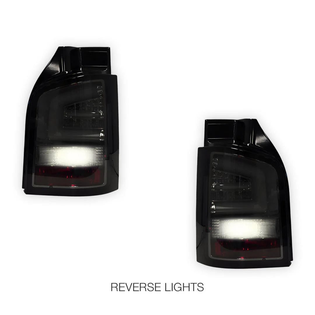 Volkswagen Multivan T5 (2010 - 2015) Smoked Black LED Tail Lights LH + RH - Image 5