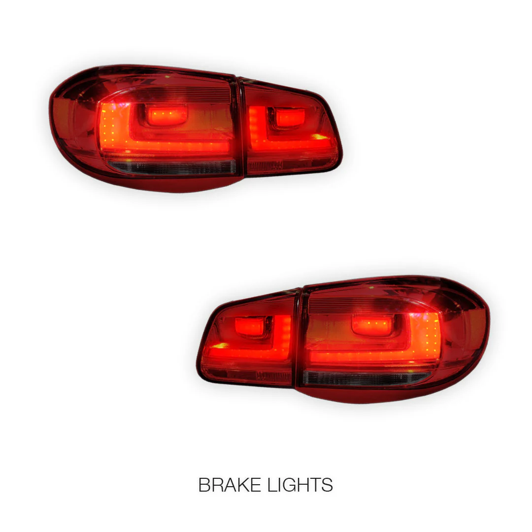 Volkswagen Tiguan N5 (2008 - 2011) Update Style LED 3D Stripe Bar Tail Lights LH + RH - Image 3