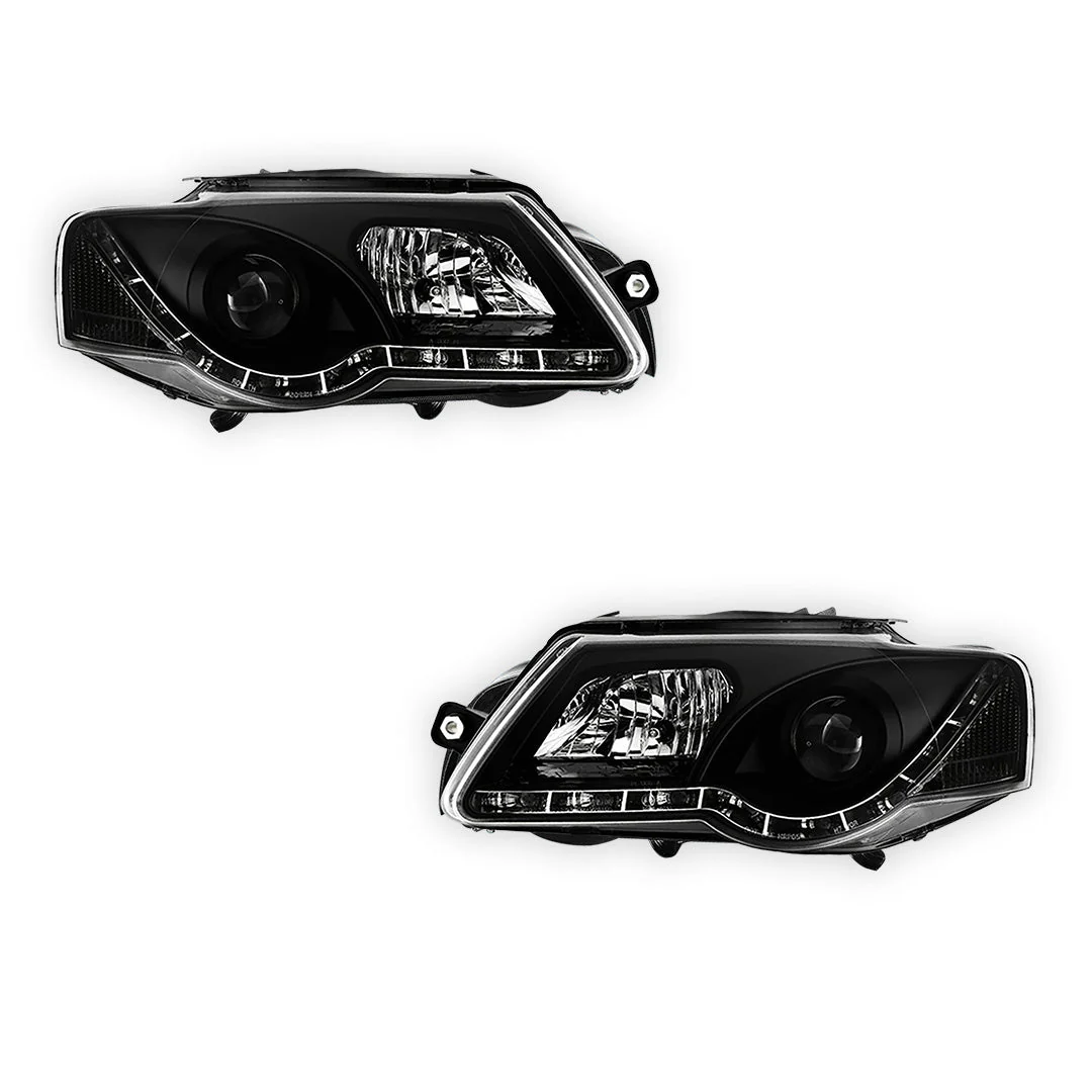Volkswagen Passat B6 3C (2006 - 2010) DRL LED Dual Beam Projector Headlights LH + RH - Image 6
