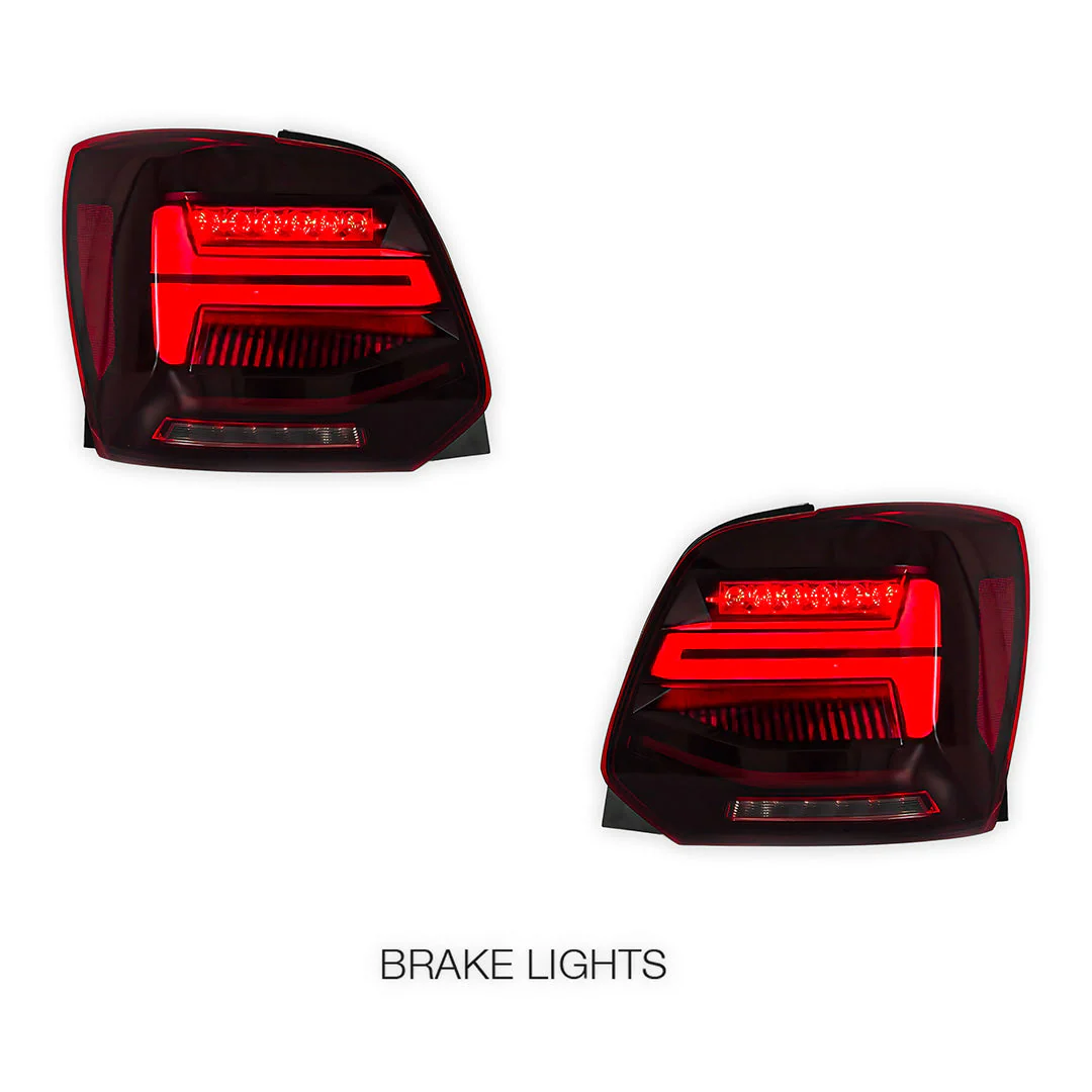 Volkswagen Polo 6R (2009 - 2017) Sequential Red LED Tail Lights LH + RH - Image 3