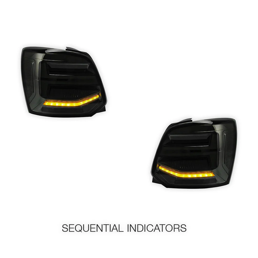 Volkswagen Polo 6R (2009 - 2017) Sequential Smoked LED Tail Lights LH + RH - Image 4