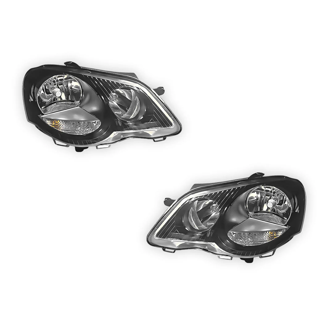 Volkswagen Polo 9N / 6R (2005 - 2010) Headlights LH + RH - Image 5