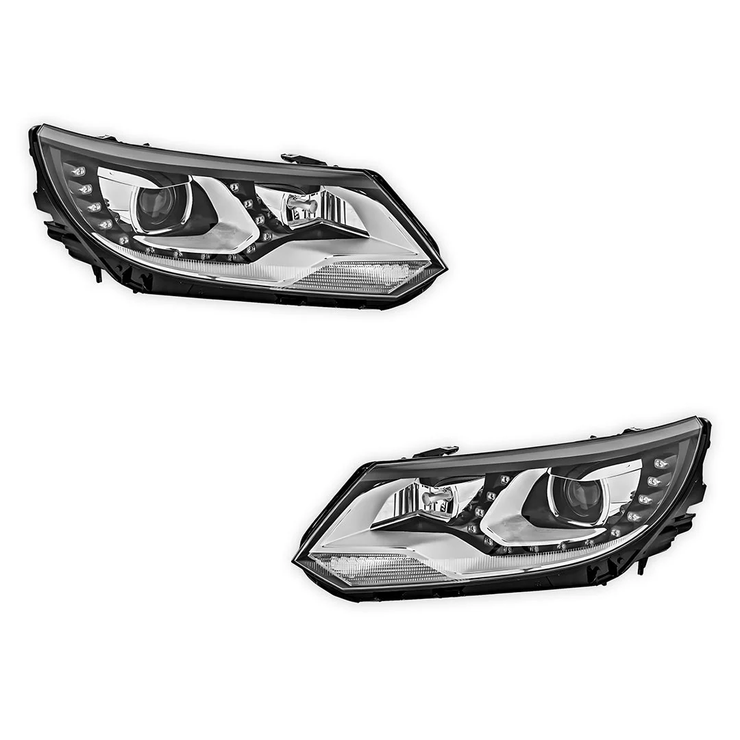 Volkswagen Tiguan 5N (2011 - 2016) Xenon & LED OEM Style Headlights LH + RH - Image 2