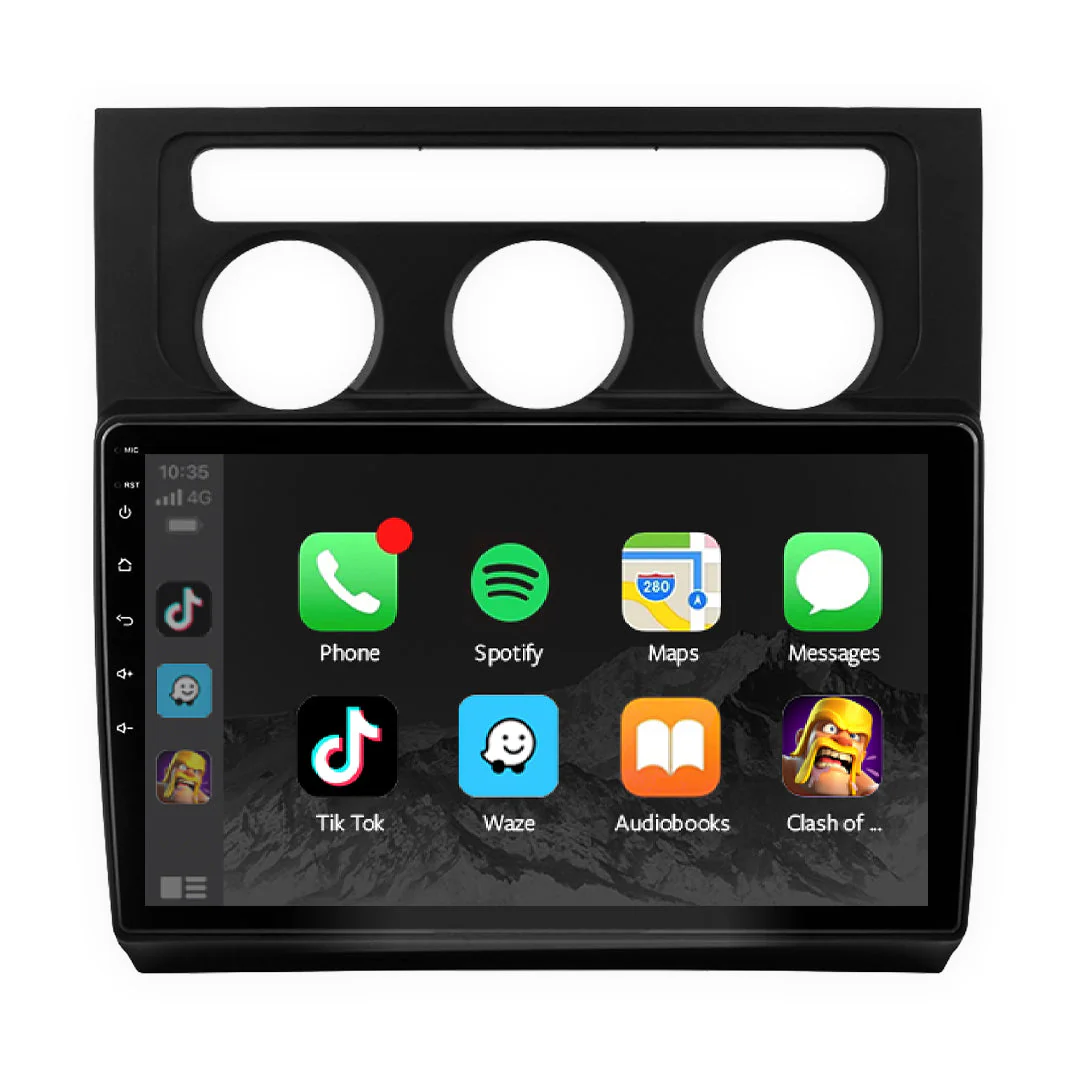 Volkswagen Touran 1T (2003 - 2014) 9" 13.3" Wireless Android 15 Head Unit for Apple CarPlay / Android Auto Black Trim - Image 3