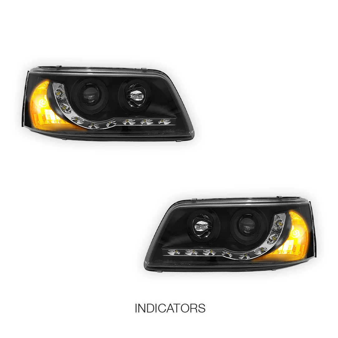Volkswagen Transporter T5 (2004 - 2010) LED DRL Projector Headlights LH + RH - Image 3