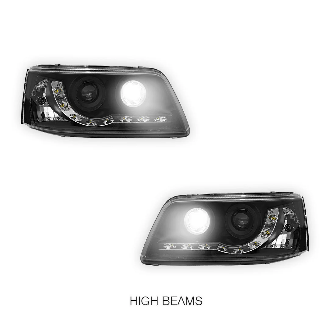 Volkswagen Transporter T5 (2004 - 2010) LED DRL Projector Headlights LH + RH - Image 5