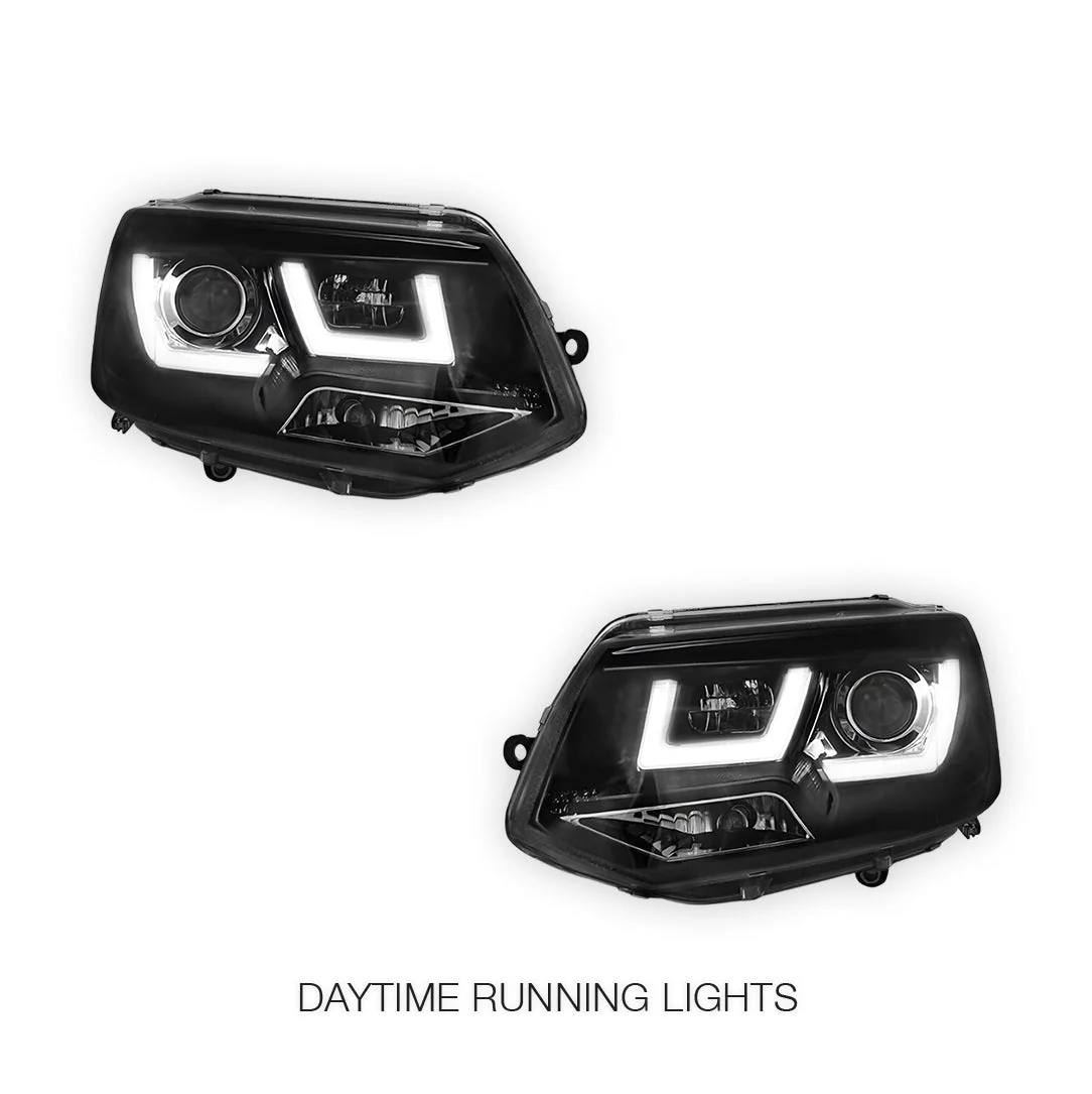 Volkswagen Transporter T5 (2011 - 2015) 3D LED Stripe DRL Projector Headlights LH + RH - Image 2