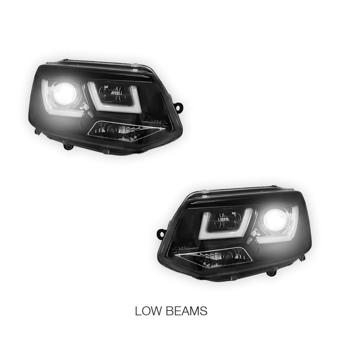 Volkswagen Transporter T5 (2011 - 2015) 3D LED Stripe DRL Projector Headlights LH + RH - Image 4
