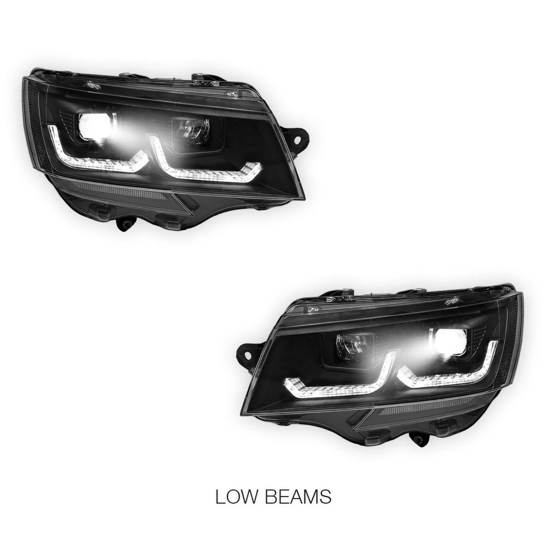 Volkswagen Transporter T6.1 (2020 - 2024) DRL LED Projector Headlights with Sequential Indicators LH + RH - Image 4