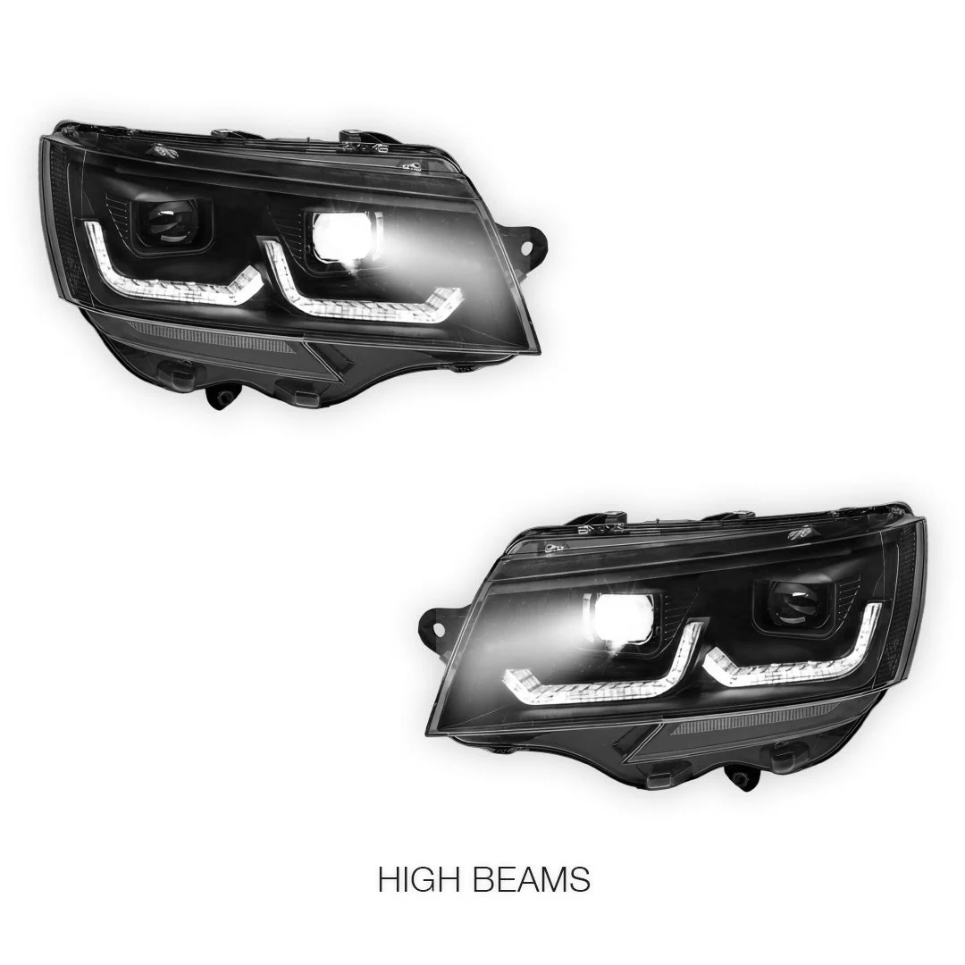Volkswagen Transporter T6.1 (2020 - 2024) DRL LED Projector Headlights with Sequential Indicators LH + RH - Image 5