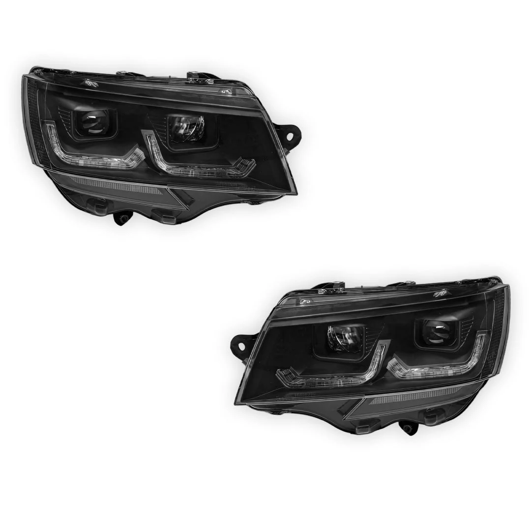 Volkswagen Transporter T6.1 (2020 - 2024) DRL LED Projector Headlights with Sequential Indicators LH + RH - Image 6