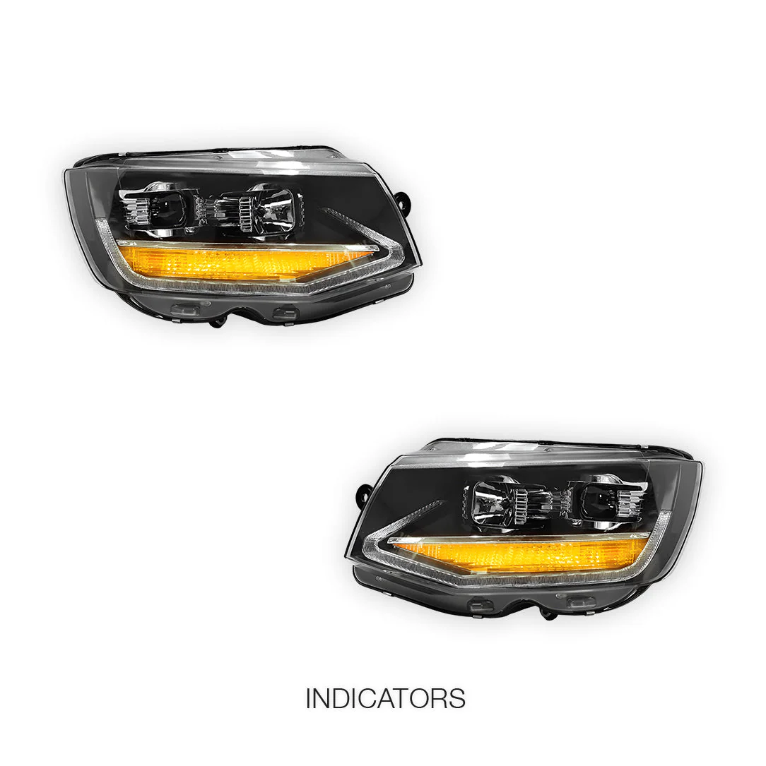 Volkswagen Transporter T6 (2016 - 2020) DRL LED Real Day-Time Projector Headlights LH + RH - Image 3