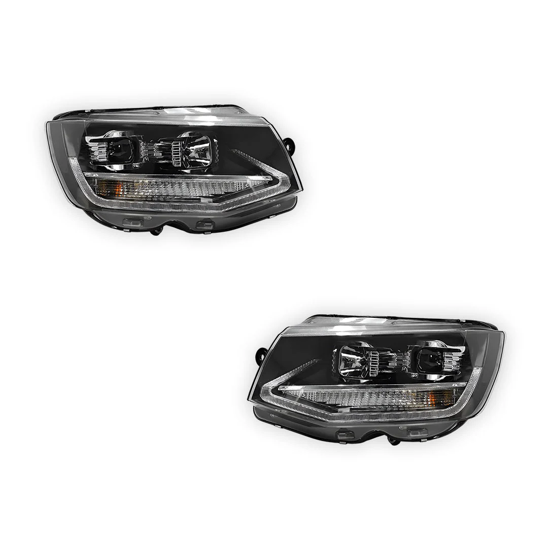Volkswagen Transporter T6 (2016 - 2020) DRL LED Real Day-Time Projector Headlights LH + RH - Image 6